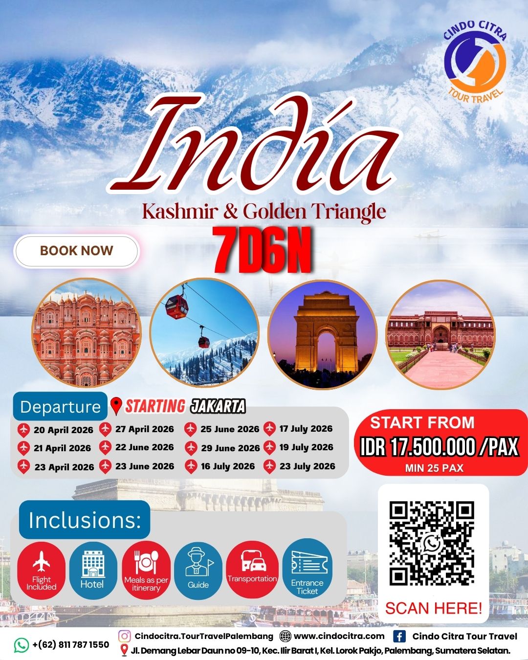 ✨ Kashmir & Golden Triangle – 7D6N ✨