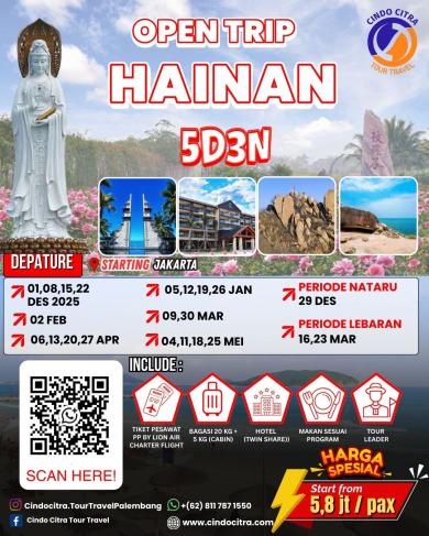 OPEN TRIP HAINAN 5D3N