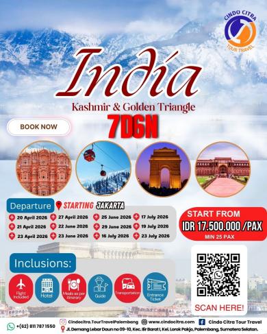 ✨ Kashmir & Golden Triangle – 7D6N ✨