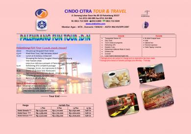 PALEMBANG FUN TOUR 2D1N