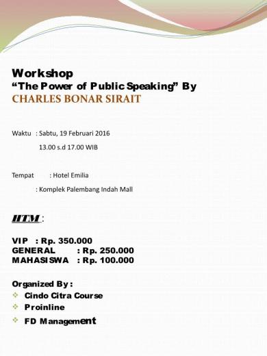 WORKSHOP COMING SOON